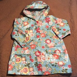 PLUIE PLUIE RAINCOAT BLUE FLORAl SIZE 2/3 GIRLS #2